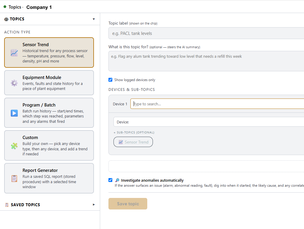 Topic builder